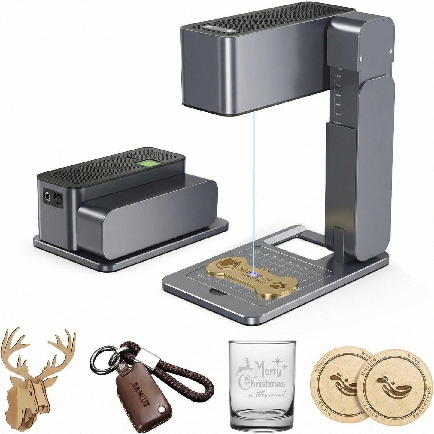 Portable Laser Engraver – High-Precision Mini Laser Engraving Machine for Wood, Acrylic, Leather, and DIY Crafts