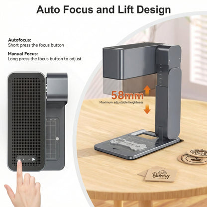 Portable Laser Engraver – High-Precision Mini Laser Engraving Machine for Wood, Acrylic, Leather, and DIY Crafts
