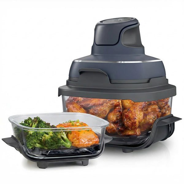 CleanCrisp Glassware Cooking Bowls – Heat-Resistant, Microwave & Oven Safe, Lead-Free Clear Glass for Mixing, Cooking, and Storage