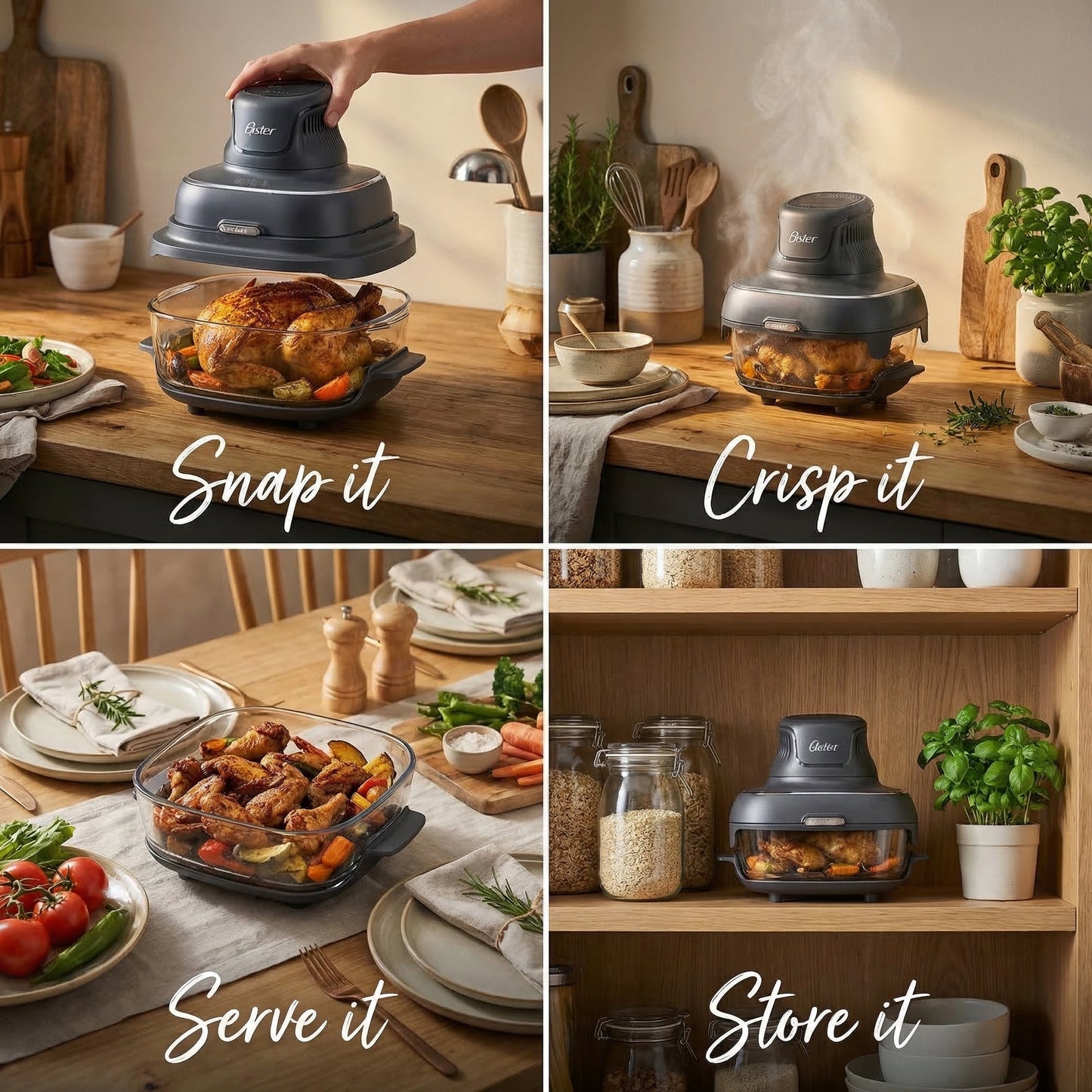 CleanCrisp Glassware Cooking Bowls – Heat-Resistant, Microwave & Oven Safe, Lead-Free Clear Glass for Mixing, Cooking, and Storage