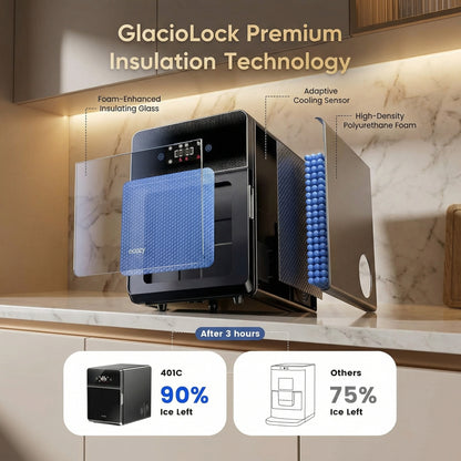 Rapid Home Ice Maker – Fast & Efficient Countertop Ice Machine for Family, Perfect for Drinks, Parties, and Everyday Use