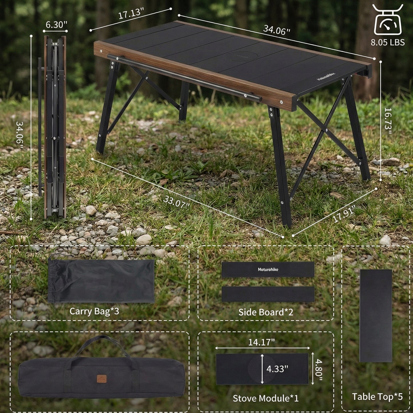 Portable Camping Table – Lightweight, Foldable Outdoor Table for Hiking, Picnic, BBQ, and Travel