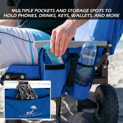 Heavy-Duty Beach Cart – Foldable Wagon with Large Wheels for Sand, Outdoor Gear, and Family Trips