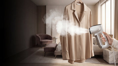 Portable Garment Steamer – Fast & Powerful Fabric Steamer for Wrinkle Removal, Clothes Refreshing, and Home Use